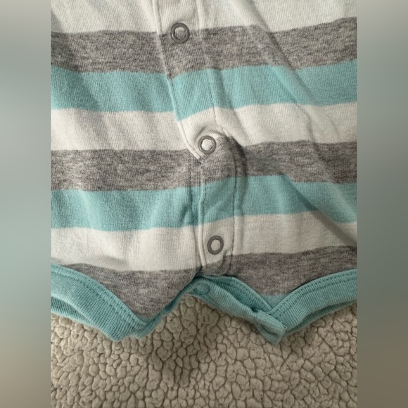 Carter's Teal and Gray Whale Romper - Picture 5 of 5